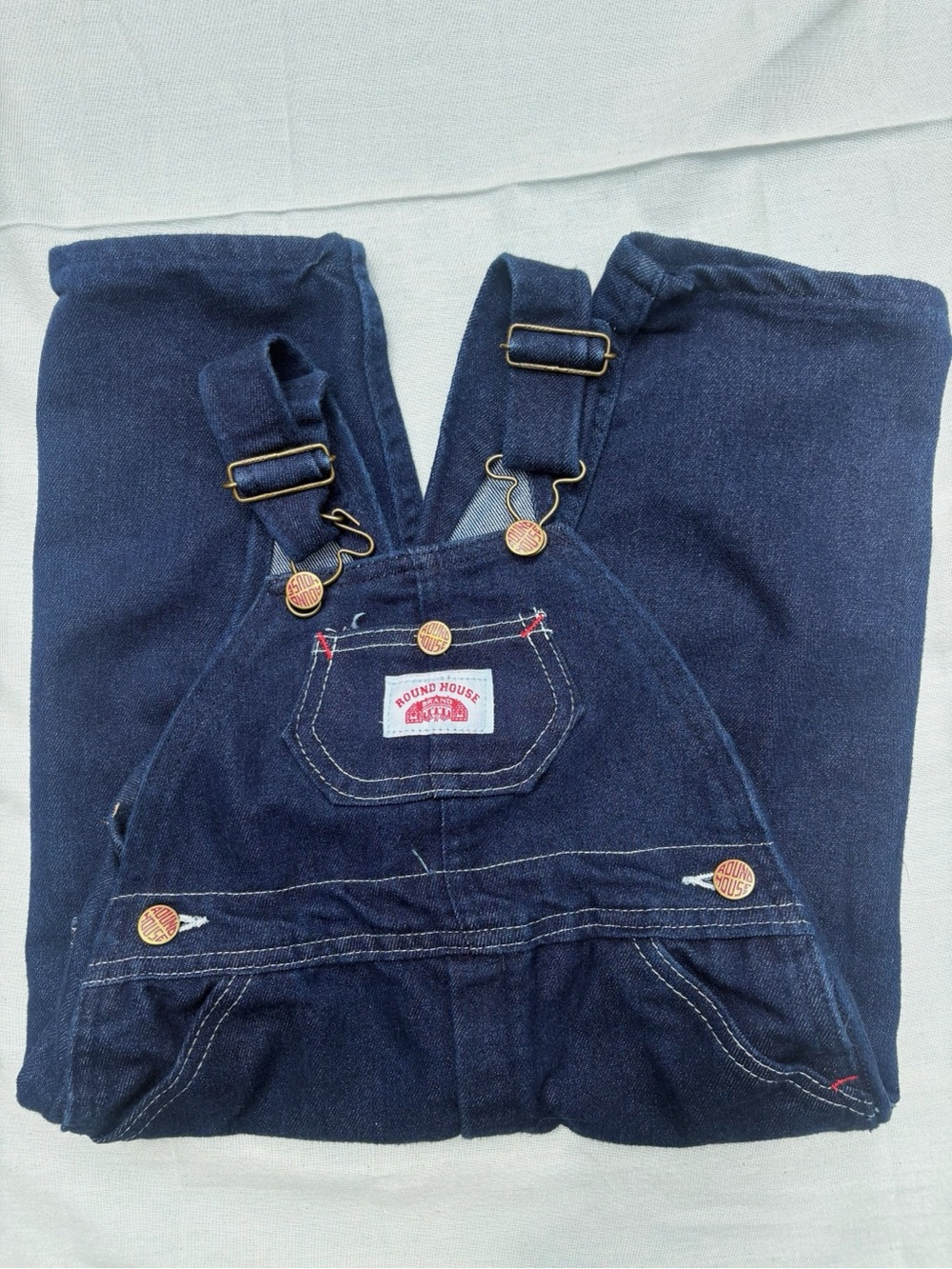 Kids Navy Denim Overalls